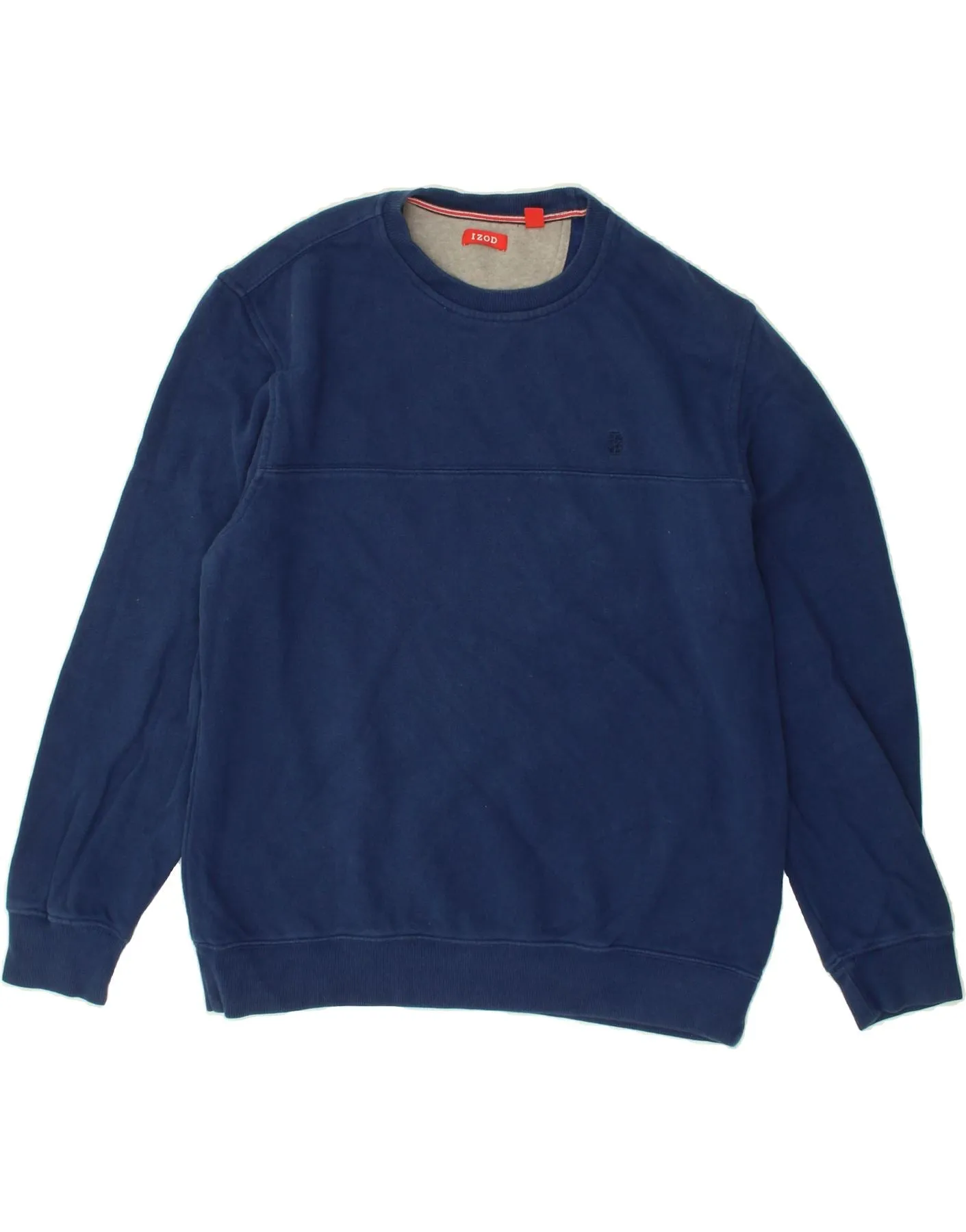 IZOD Mens Sweatshirt Jumper Medium Blue Cotton