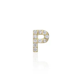 Mono Orecchino Lobo Lettera P Bon Ton Oro Giallo 375/1000 Cubic Zirconia Bianco 1415502