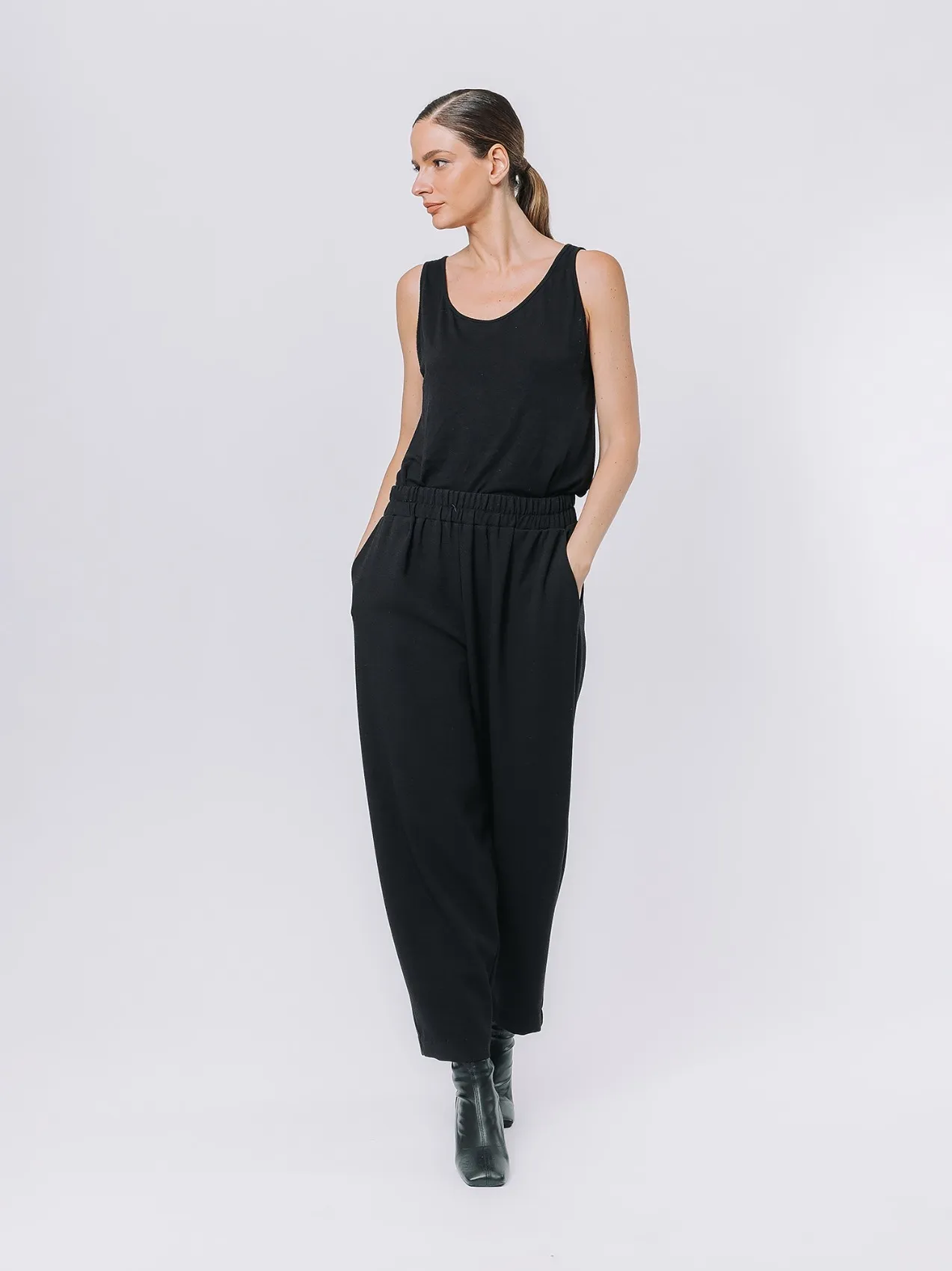 Pantalone gaucho in crepe