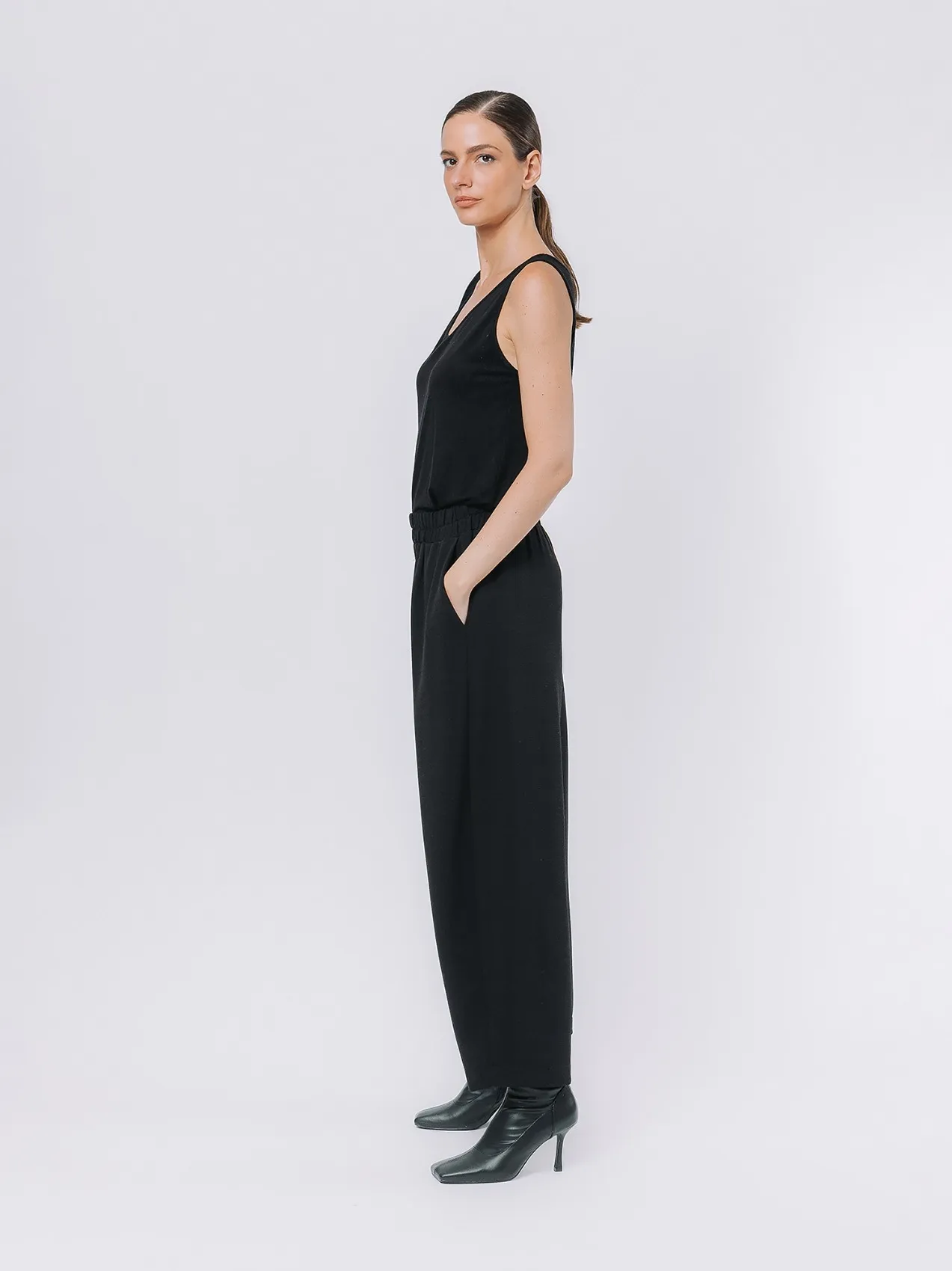 Pantalone gaucho in crepe