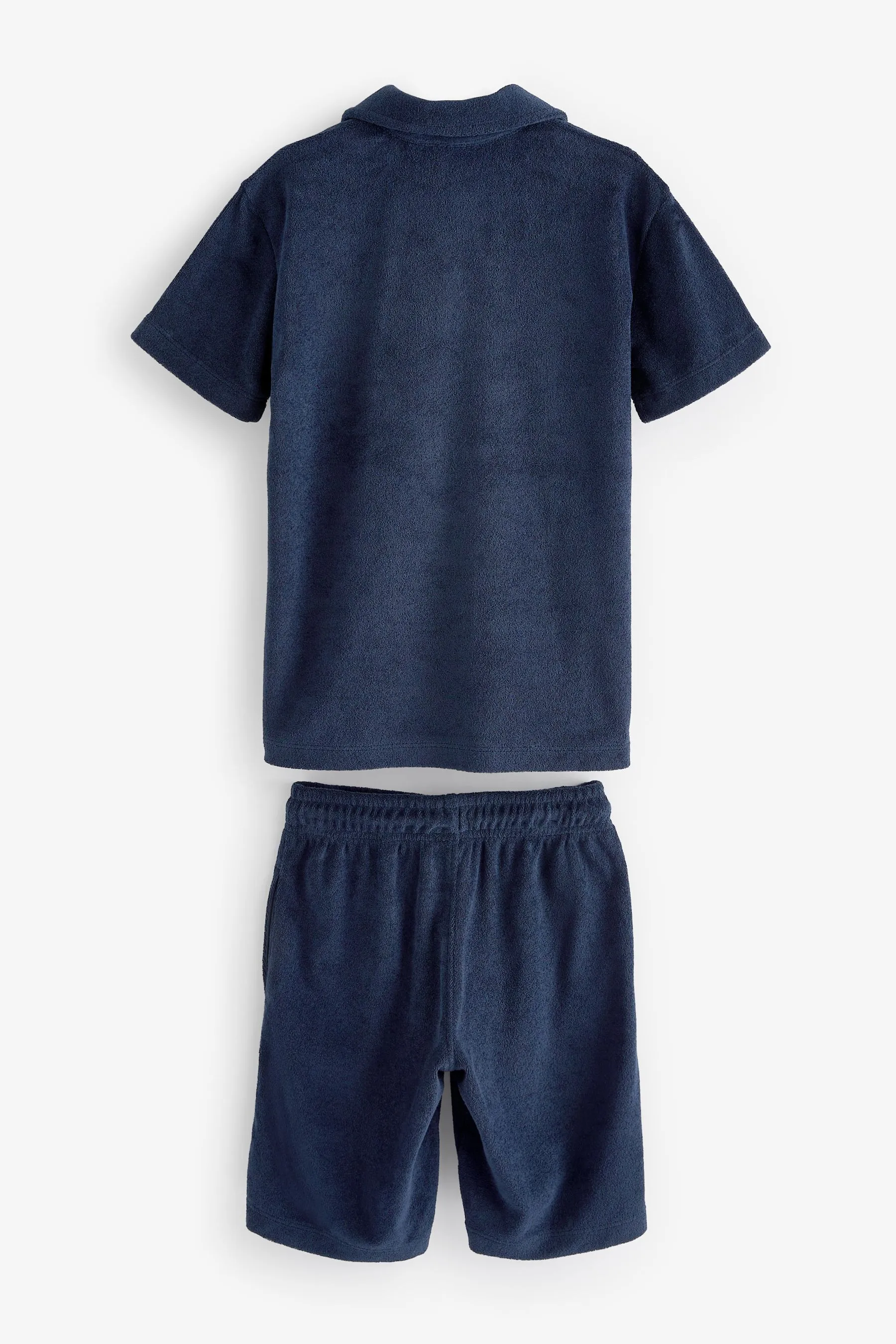 Towelling Short Sleeve Shirt and Shorts Set (3-16yrs)    